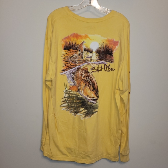 Salt Life Redfish At Sunset Long Sleeve Tee Size Large - Picture 6 of 7